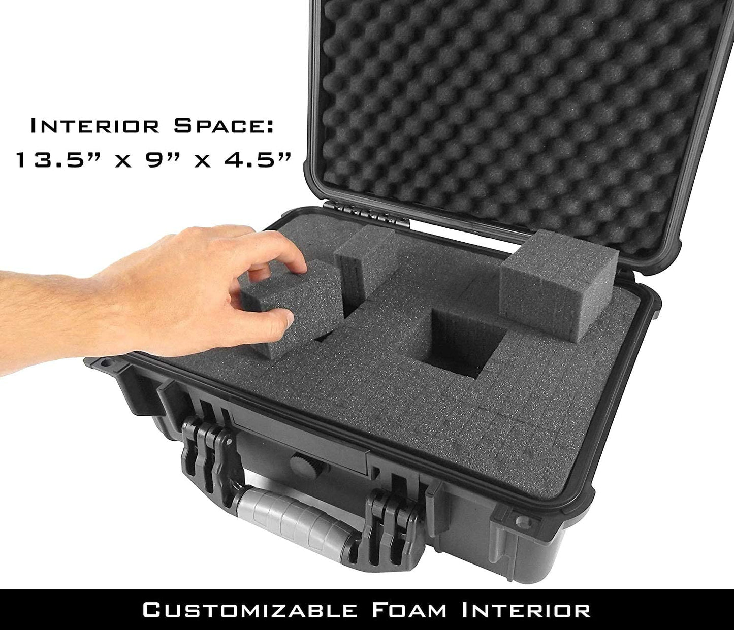 Waterproof Travel Case Compatible with Polaroid Lab Printer and Accessories - Hard Shell Case with Customizable Foam and Carry Handle