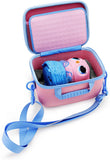 CASEMATIX Pink Carry Case Compatible with Owleez Flying Owl Toy Interactive Baby , Includes Case and Shoulder Strap Only