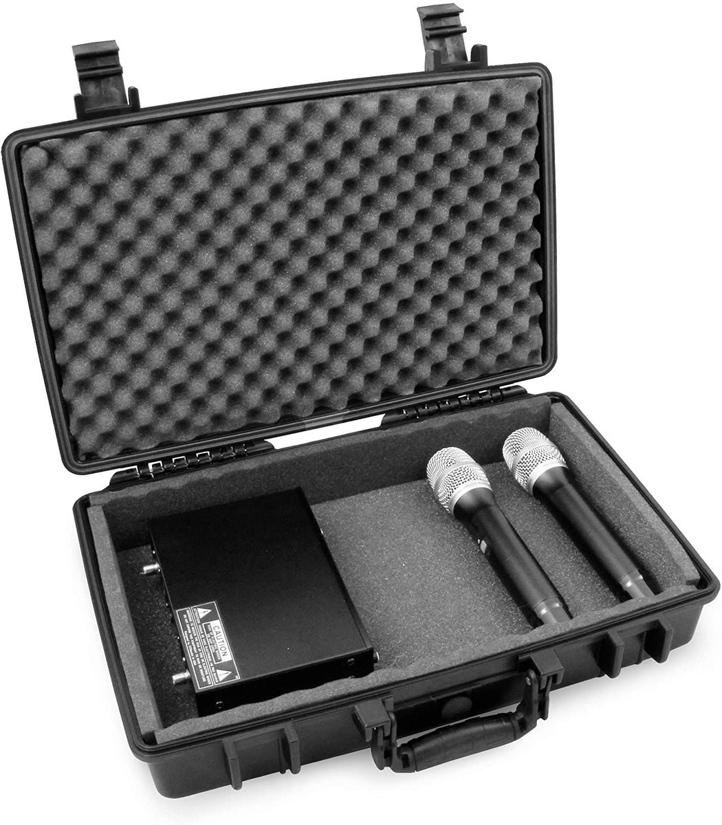 CASEMATIX Waterproof Wireless Microphone System Case Fits