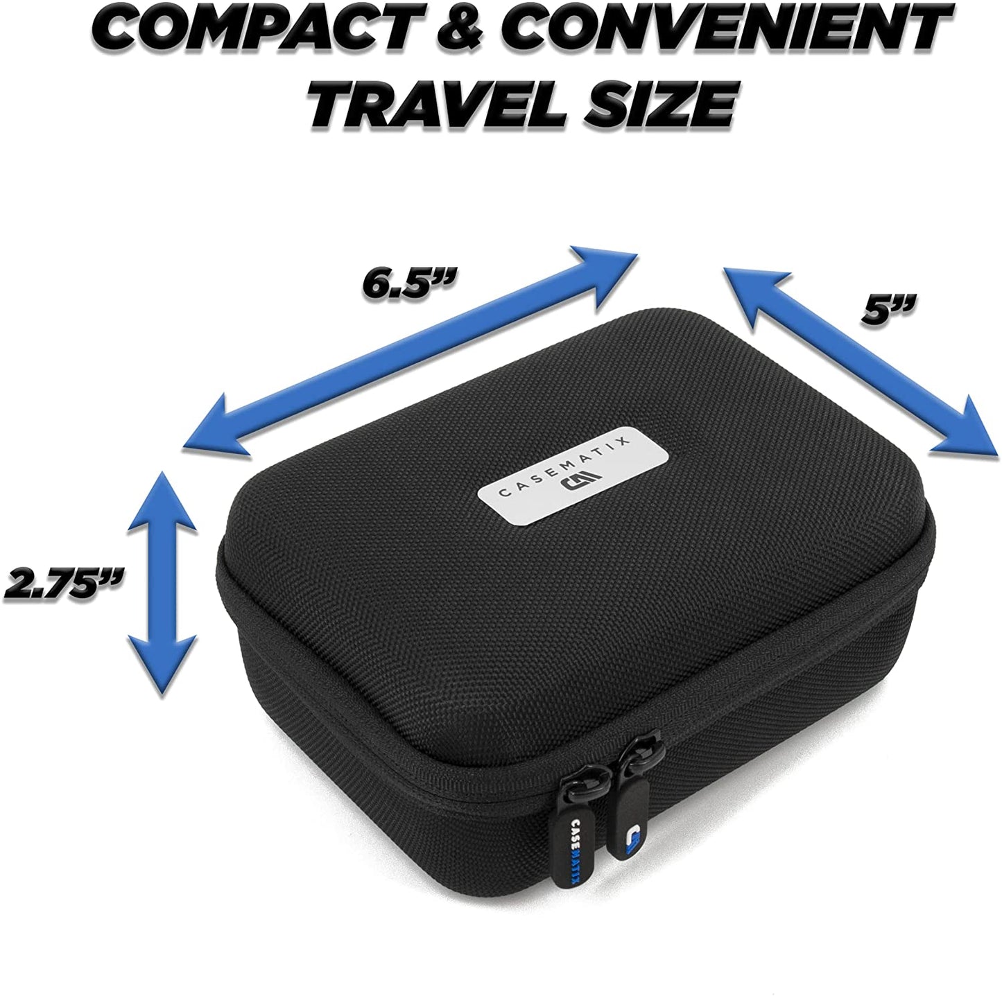 Watch Travel Case for Two Watches with Hard Shell Exterior, Plush Foam Cushions and Carry Handle - Protective Watch Box for Travel