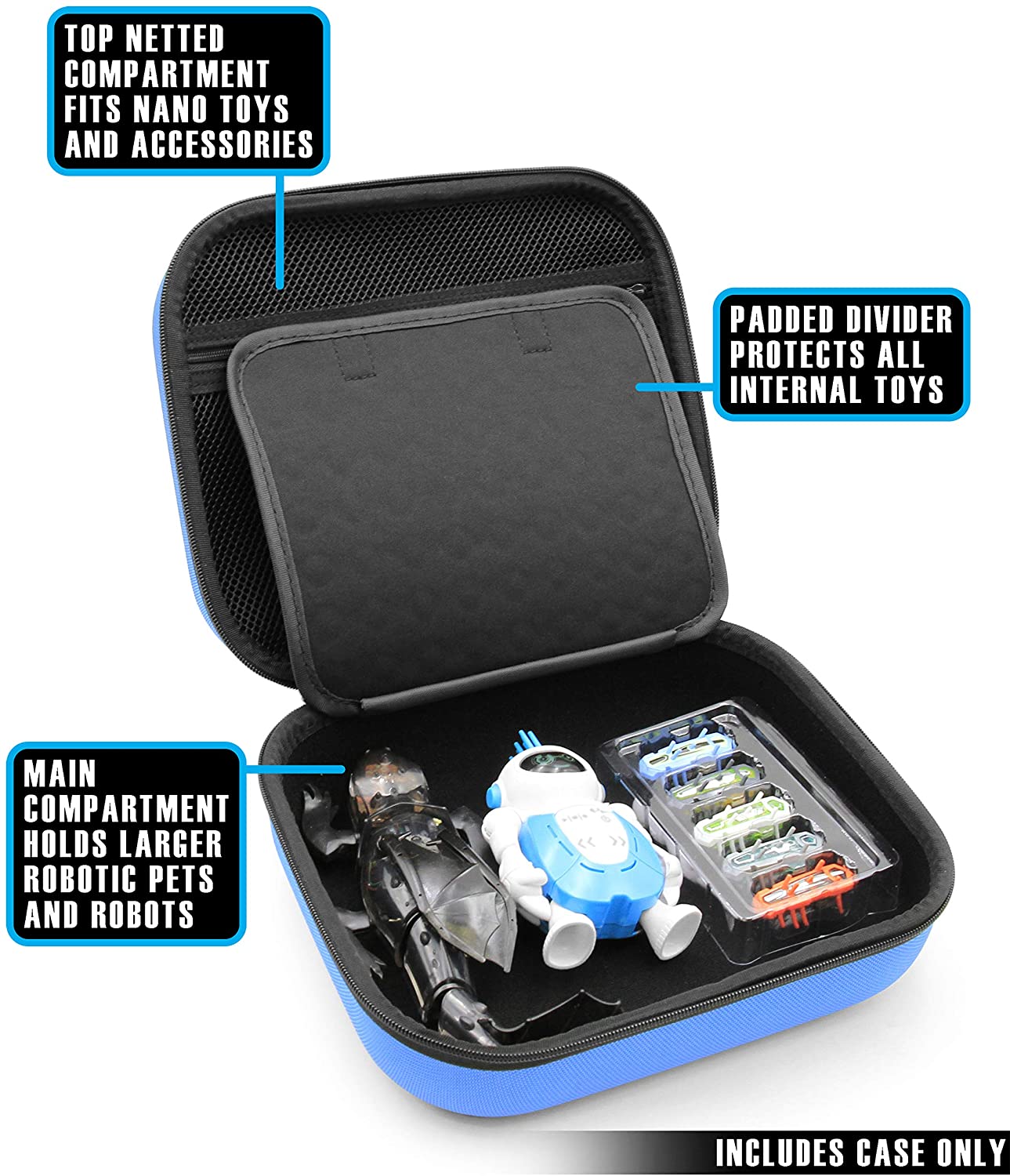 Travel Robot Toy Case Compatible with HEXBUG Remote Control Dragon, MoBots Mimix Robots, HEXBUG nanos and Other Toys for Hexbug Collectors