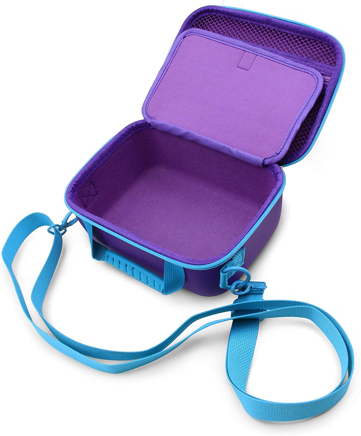 Toy Box Travel Case Compatible with Ninja Bots Interactive Battling Robots and Accessories, Includes Purple Case Only with Shoulder Strap