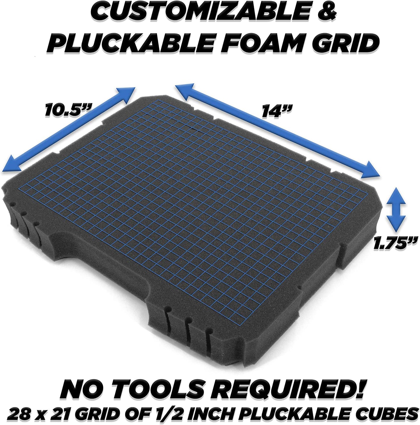 Miniature Storage Hard Shell Figure Case - Dual Layer Foam Miniature Case for Miniatures, Compatible with Warhammer 40k, DND & More!