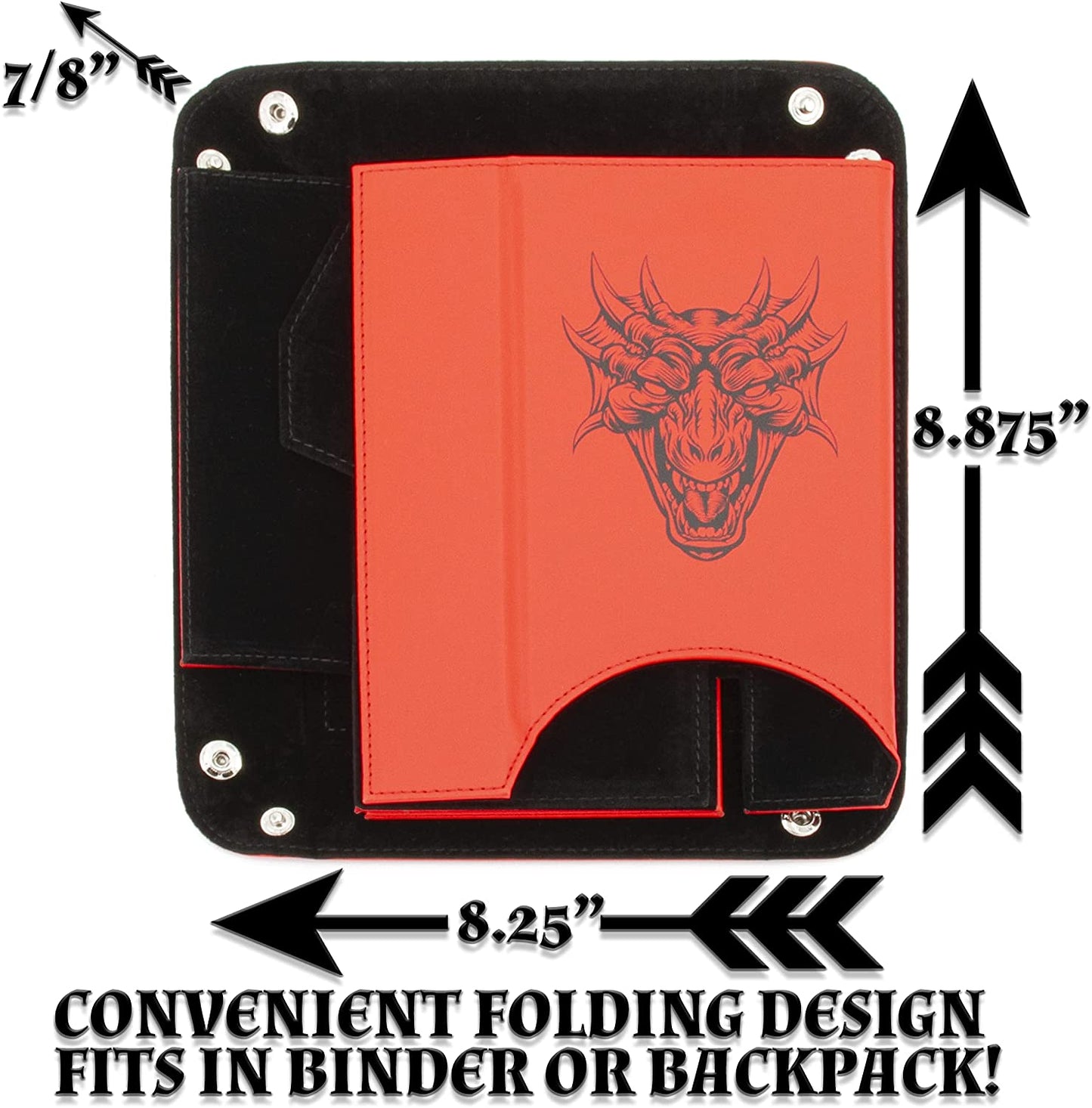 Portable Dice Tower and Tray with Non-Scratch Felt Interior - Folding 8" Auto Dice Roller Dice Tower for Fair and Random Dice Rolling