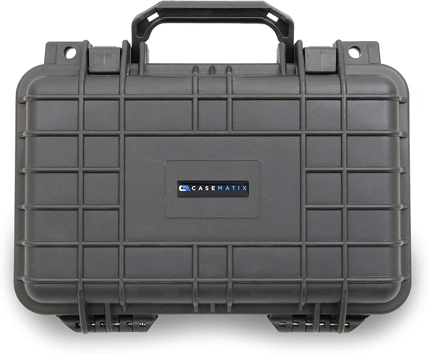 12" Hard Gun Case - Waterproof Shockproof Pistol Case with Customizable Foam Interior for 9mm Handgun & Accessories Storage