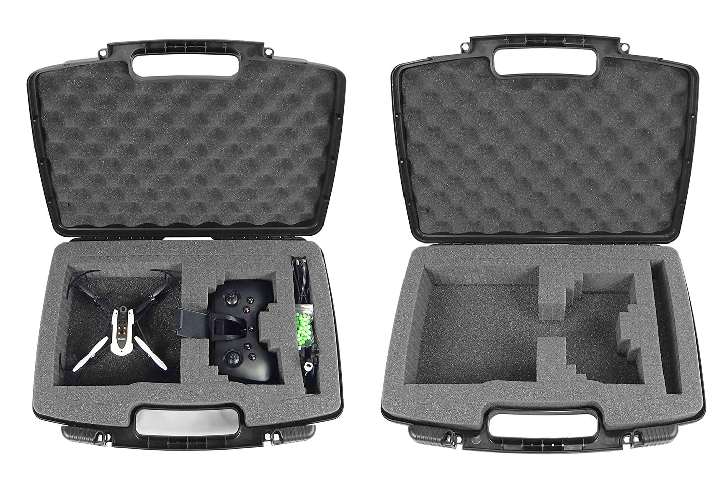 Hard Shell Minidrone Case Compatible with Parrot Mambo Drone -  Tri-Layer Customizable Foam & Flypad Controller Storage - Case Only