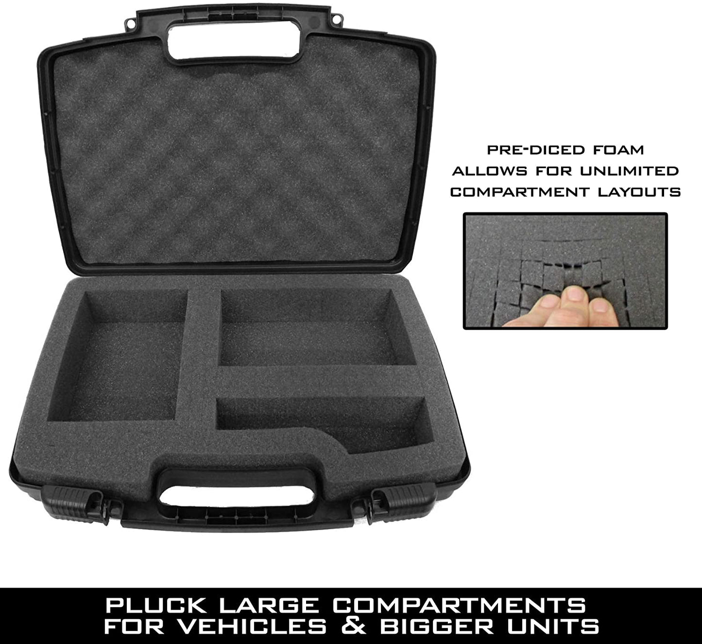 Hard Shell Miniature Storage Travel Case - 30 Figurine Miniature Organizer with Foam for Dungeons & Dragons, Warhammer 40K Minis and More!