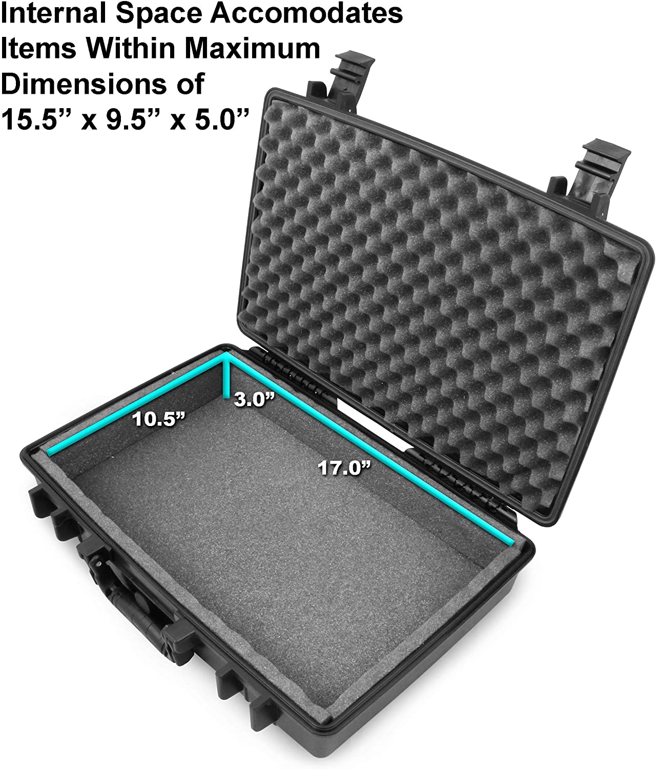Waterproof 15.6 inch Laptop Hard Case - Crushproof Laptop Case Compatible with HP Pavillion 360, Envy x360, Stream 14, Chromebook 14 & More