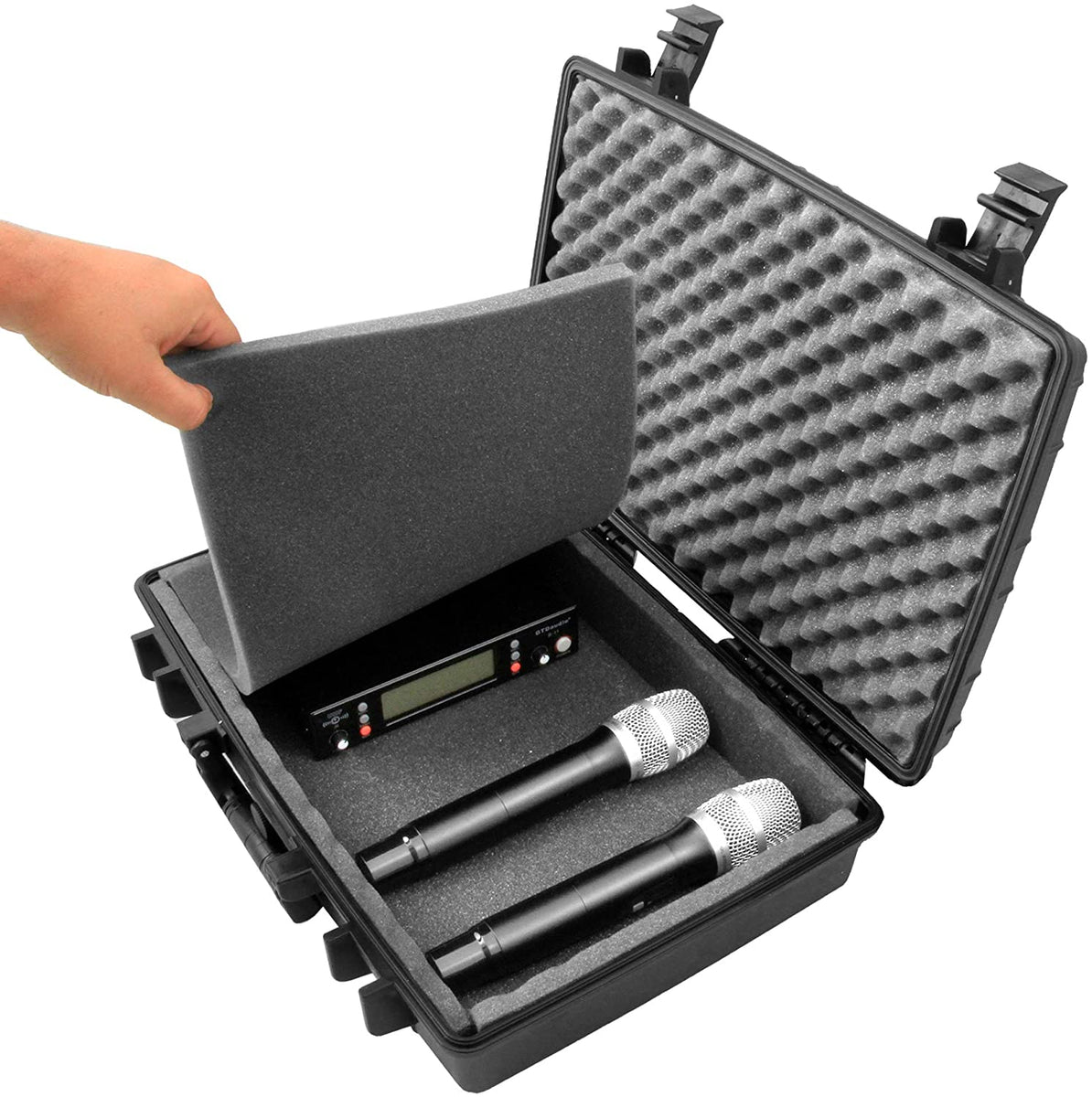 CASEMATIX Waterproof Wireless Microphone System Case Fits