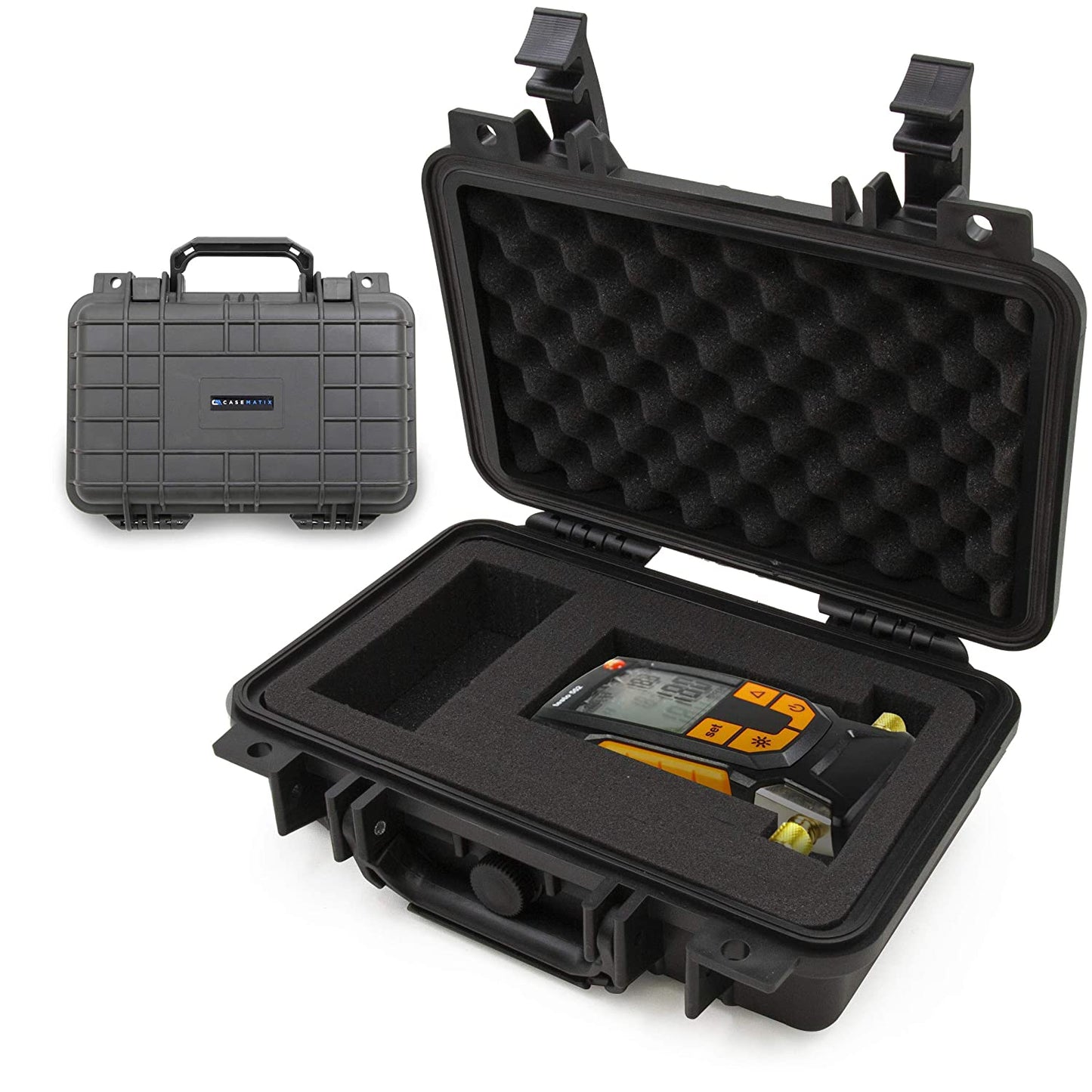 Travel Case Compatible with Testo 552 Digital Vacuum Gauge - Hard Shell Waterproof Micron Gauge HVAC Carrying Case with Foam - Case Only