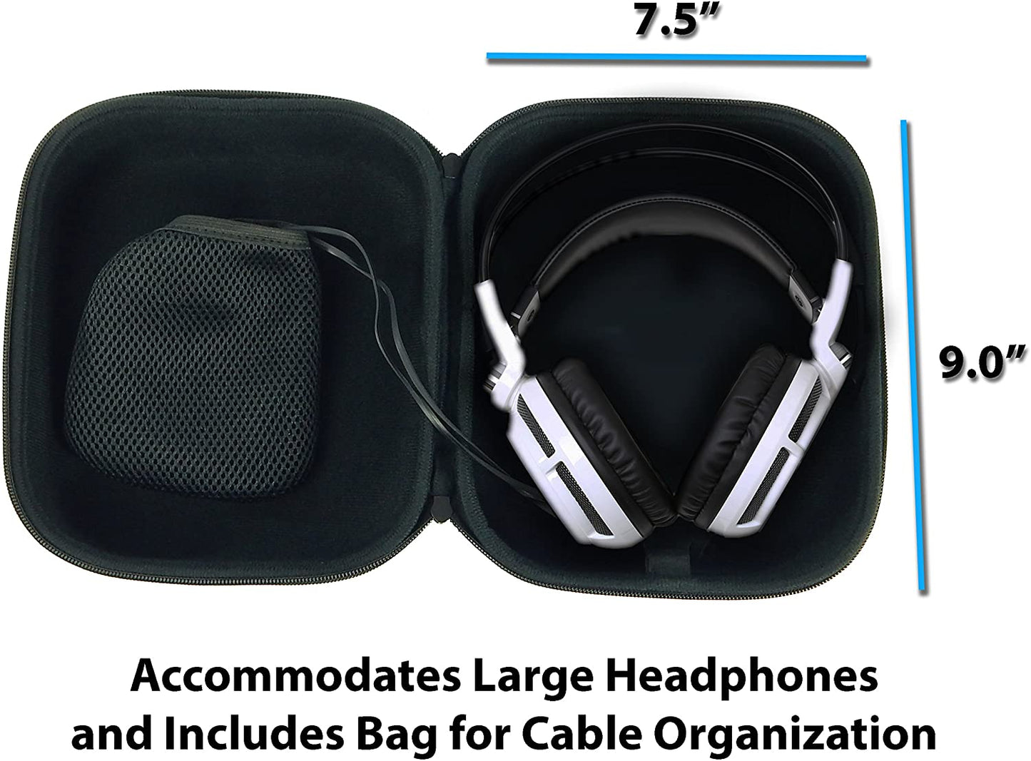 CASEMATIX Durable EVA Gaming Headphone Case – Dustproof Travel-Ready Protection Compatible with Razer Kraken X, Chroma, Tiamat, More – Case Only