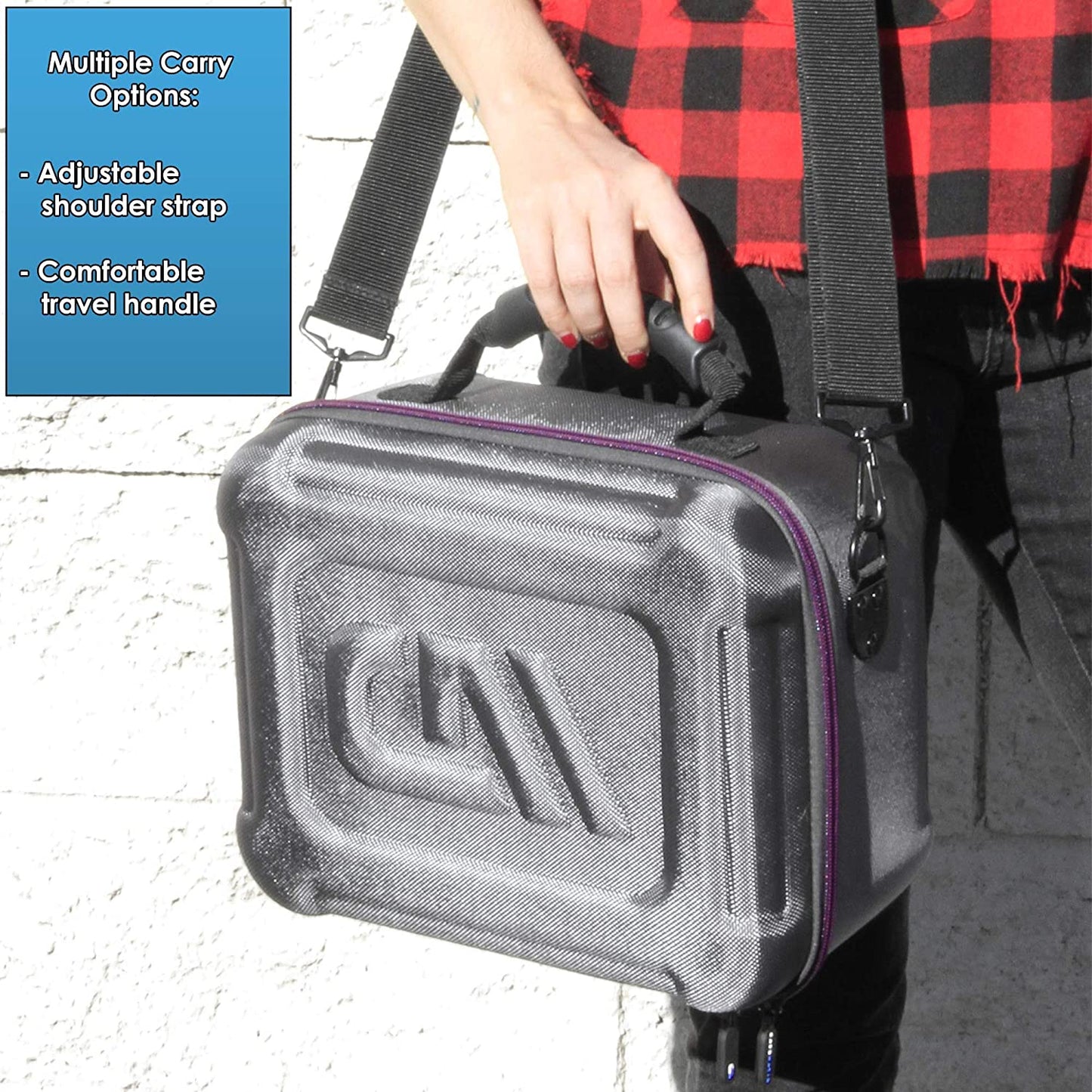 Protective Travel Case Compatible with Cricut Joy Machine & Accessories - Features Custom Housing for Paper Cutter, Padded Divider