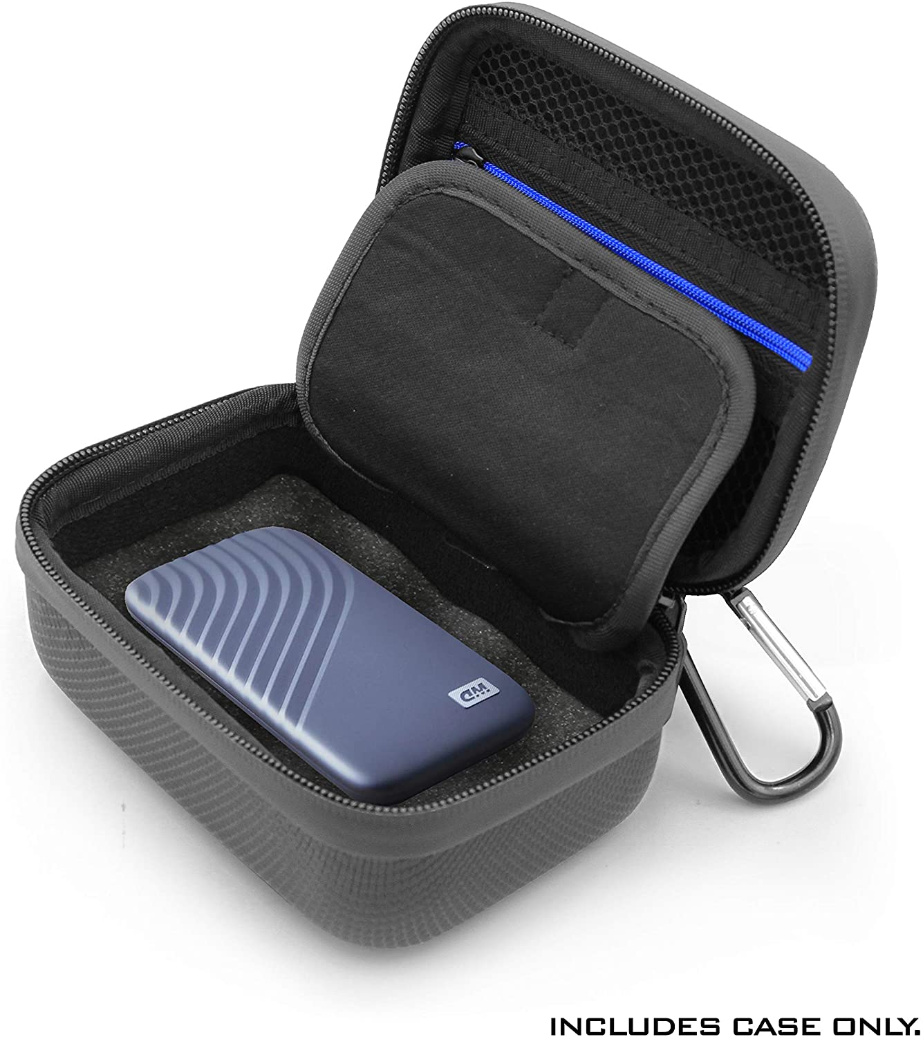 Hard Drive Case Compatible with Western Digital External SSD My Passport Go, WD Black P50 and More up to 4.75" x 3.0", Includes Case Only