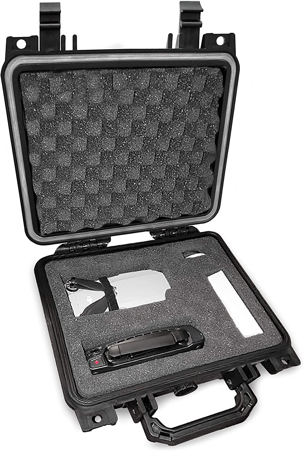 Waterproof Case Compatible with DJI Mavic Mini Ultralight Drone and Accessories, Customizable Foam Interior with Airtight Travel Shell