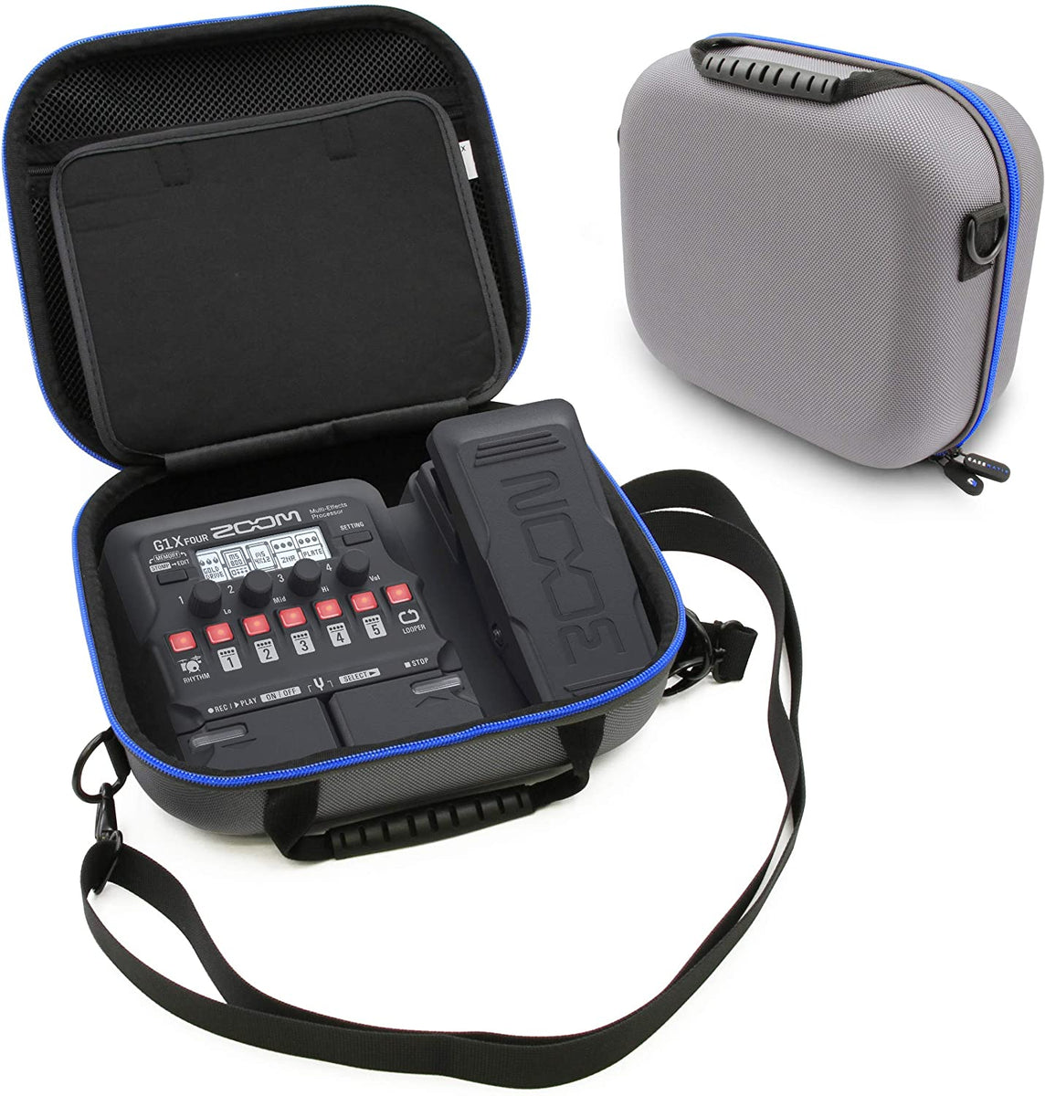 CASEMATIX Travel Case Compatible with Zoom G1X FOUR Guitar 