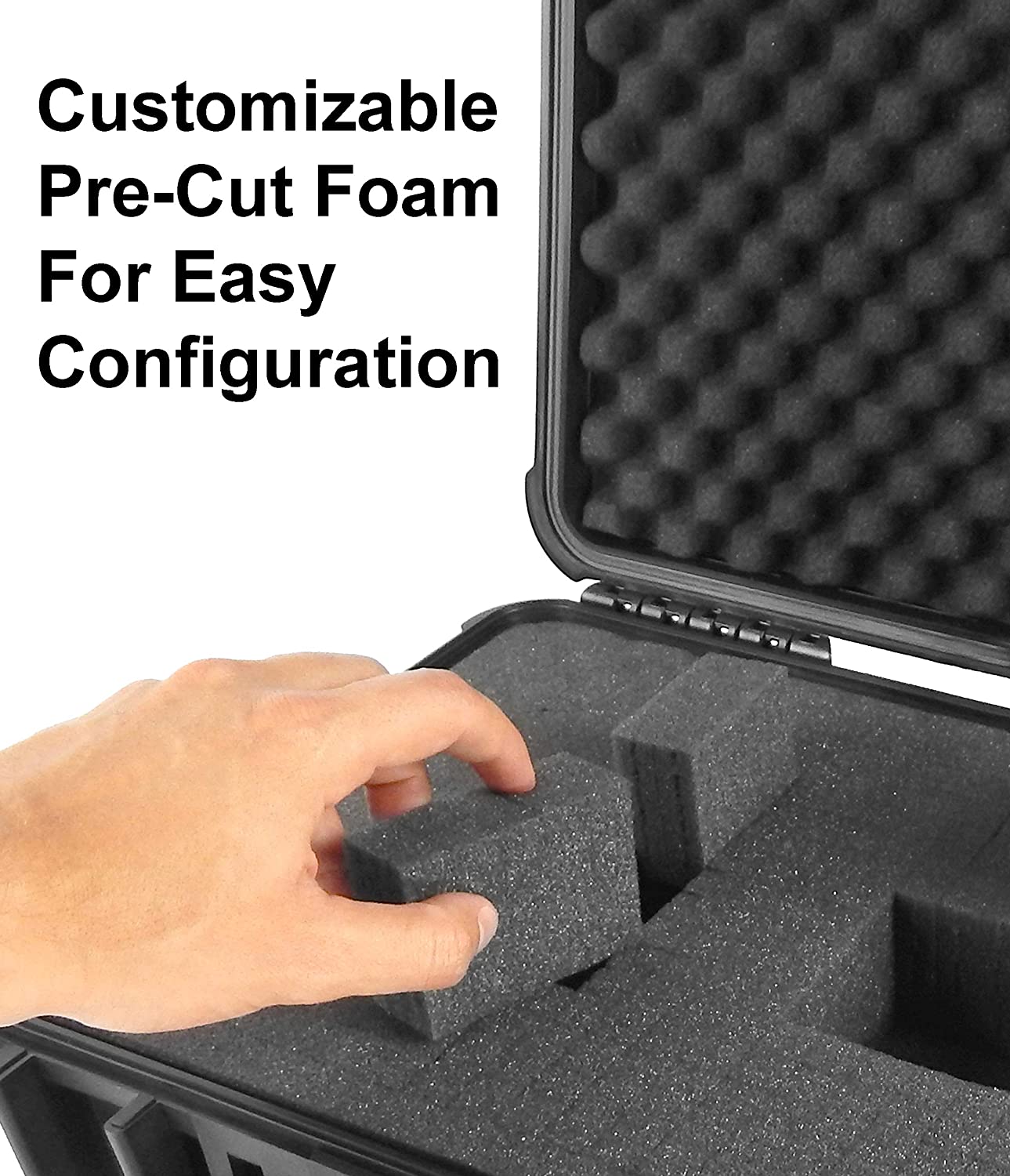 Waterproof Case Compatible with DJI Mavic Mini Ultralight Drone and Accessories, Customizable Foam Interior with Airtight Travel Shell
