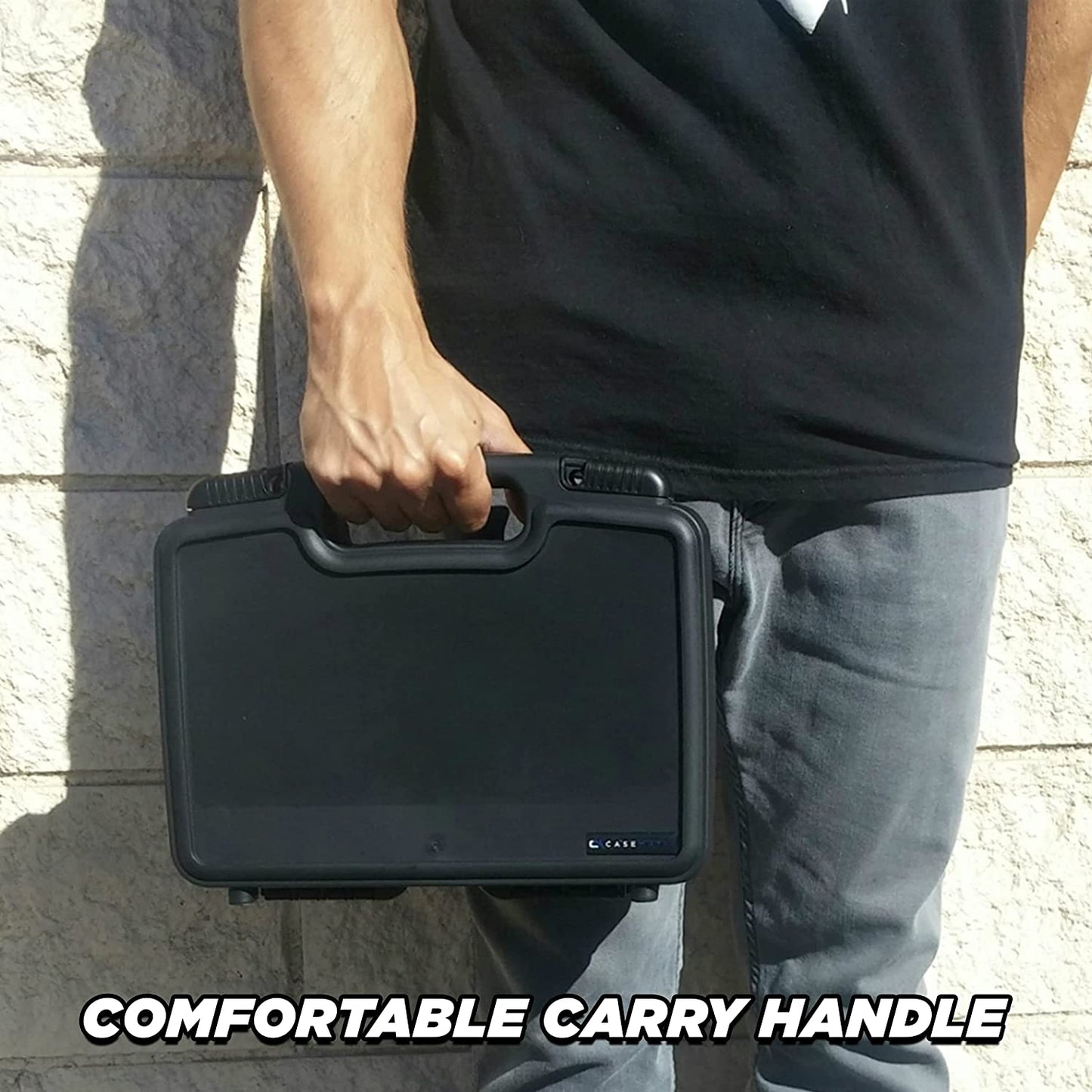 Miniature Storage Hard Shell Case - 30 Slot Figurine Carrying Case with Customizable Foam for for Warhammer 40k, DND and More!
