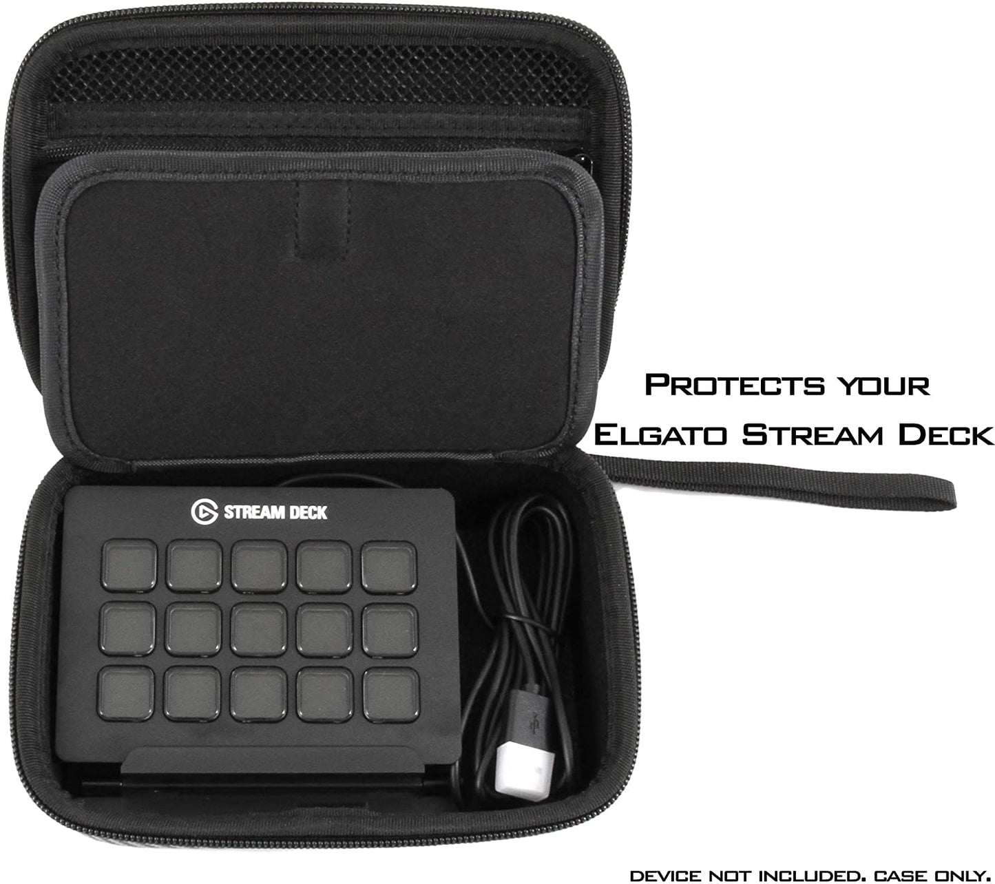 Travel Case Compatible with Elgato Stream Deck and Adjustable Stand, Game Capture HD60, Chat Link and Video Game Accessories - Case Only