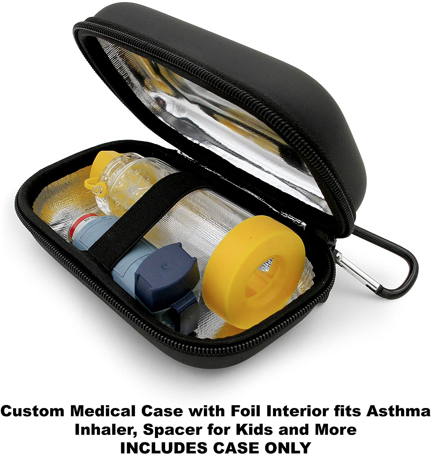 Insulated Travel Bag Case for Children and Adults Compatible with Inhalers, Epipens and Other Medical Devices- Includes Case Only with Mylar Lining
