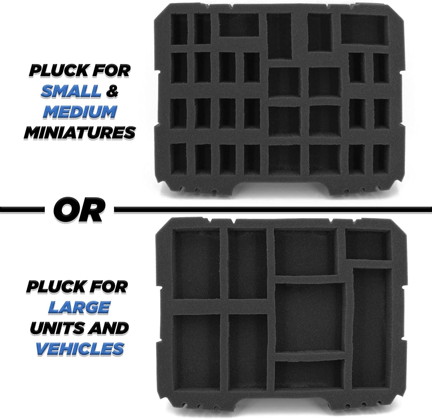 Miniature Storage Hard Shell Figure Case - Dual Layer Foam Miniature Case for Miniatures, Compatible with Warhammer 40k, DND & More!
