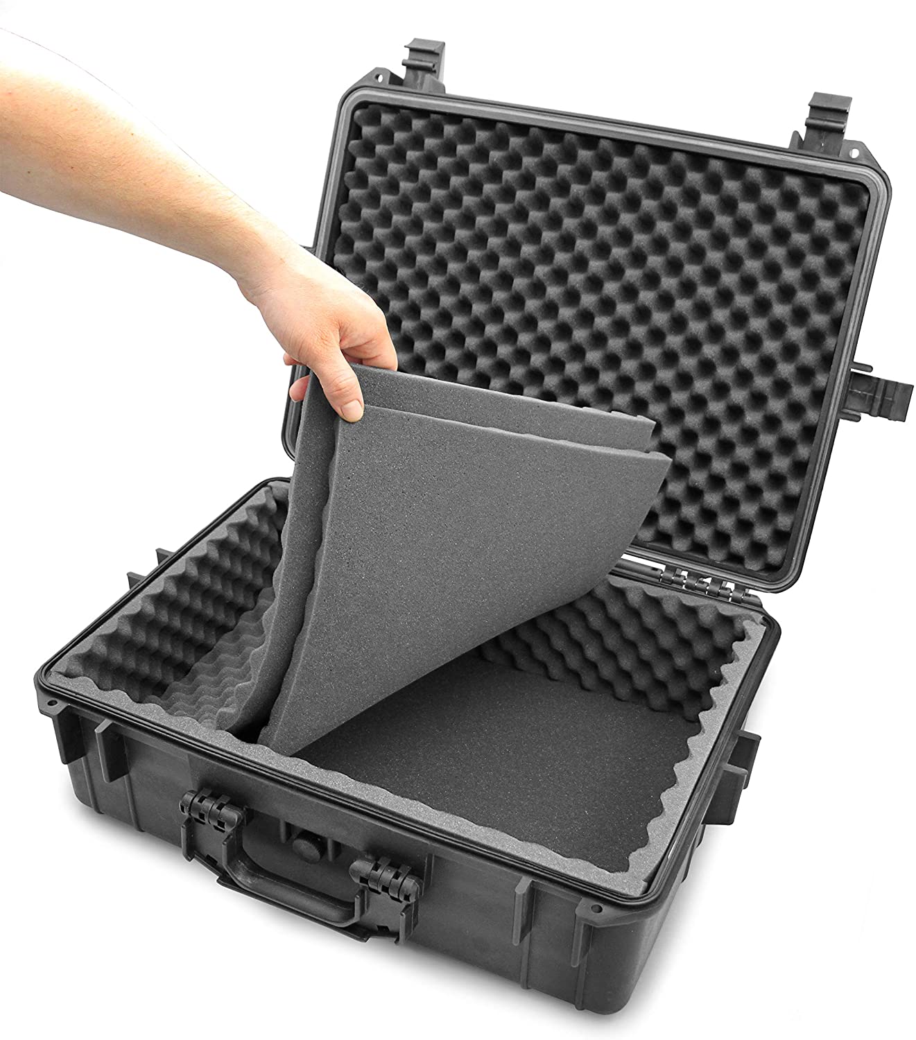 Waterproof Audio Mixer Case Compatible with Behringer Xenyx X1222USB X1622USB X1204USB Channel Interface Fits 17.0" x 12.1" x 5.0" Mixing Board and Accessories