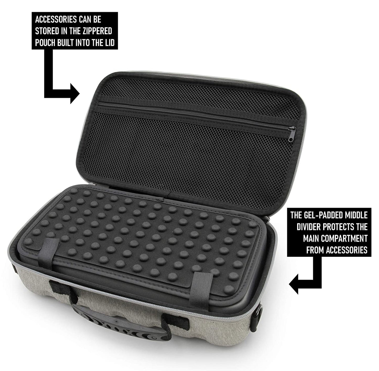 Hair Clipper Case Holds Three Electric Clippers, Hair Buzzers, Trimmers, T-finishers - Case For Barbers, Stylist and Hair Accessories
