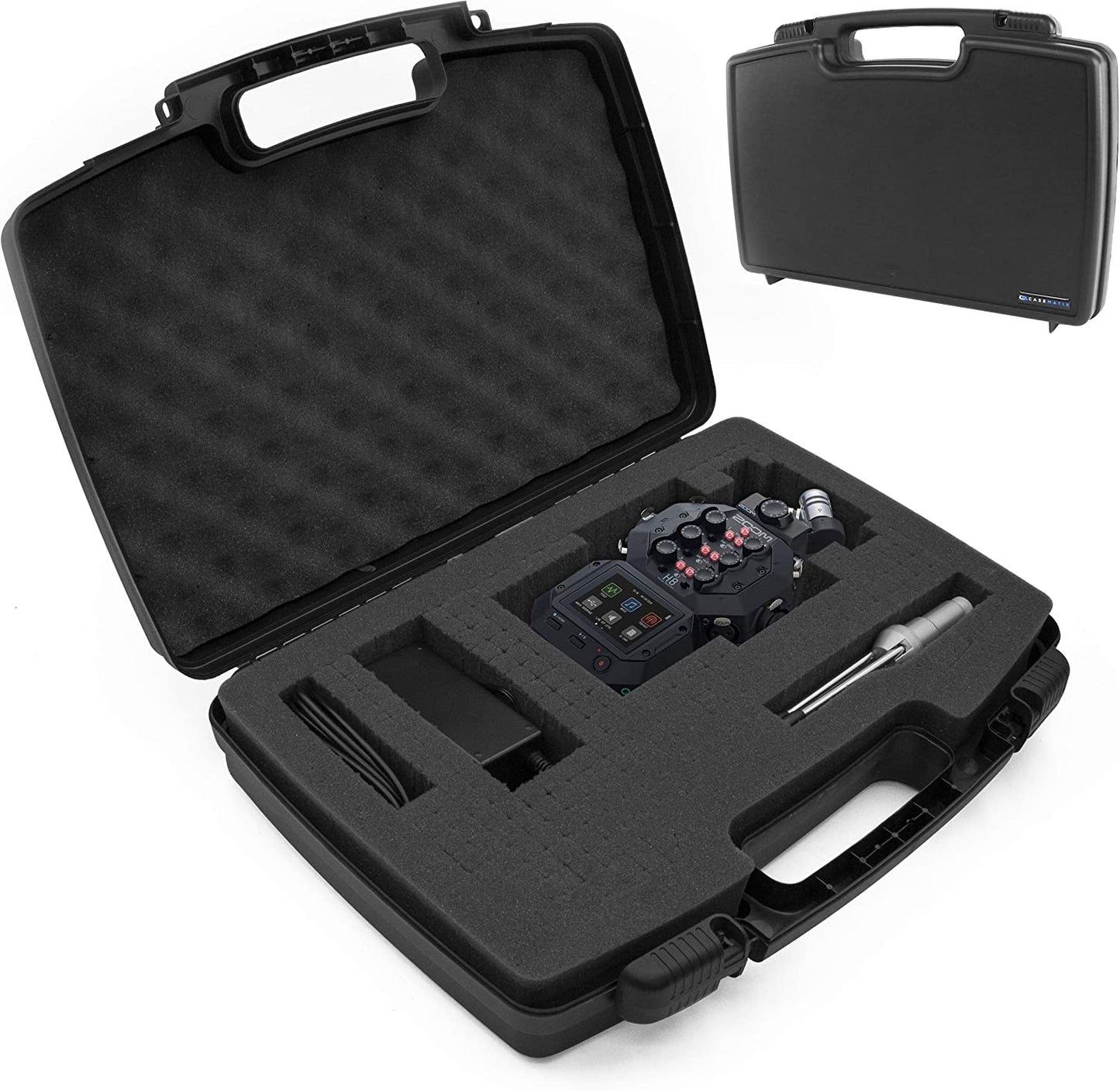 Travel Case Compatible with Zoom H8 Handy Recorder - Hard Shell Carrier for Audio Recorder and Accessories with Customizable Foam Interior