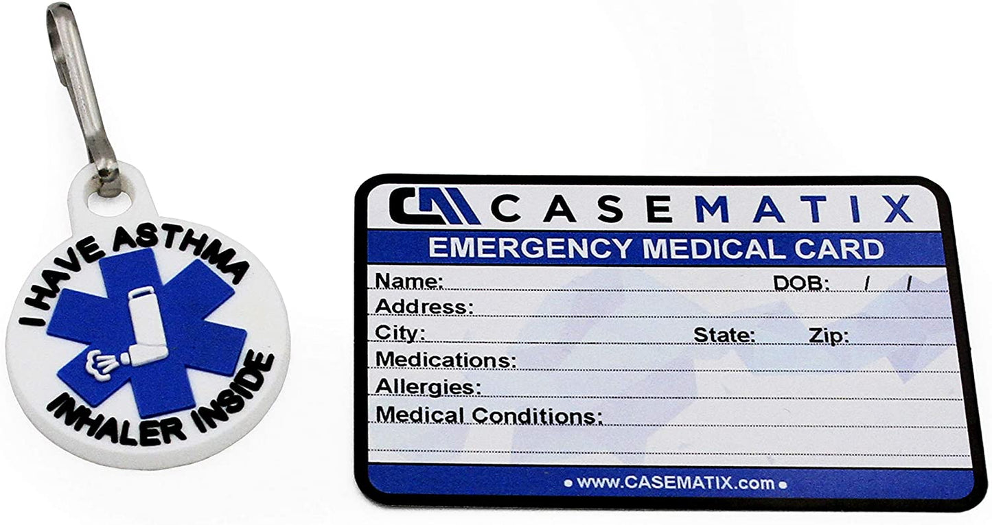 8" Insulated Asthma Inhaler Medicine Travel Bag Case for Adults and More, Fits Inhaler Spacer, Masks, and More Allergy Medicine, Case Only