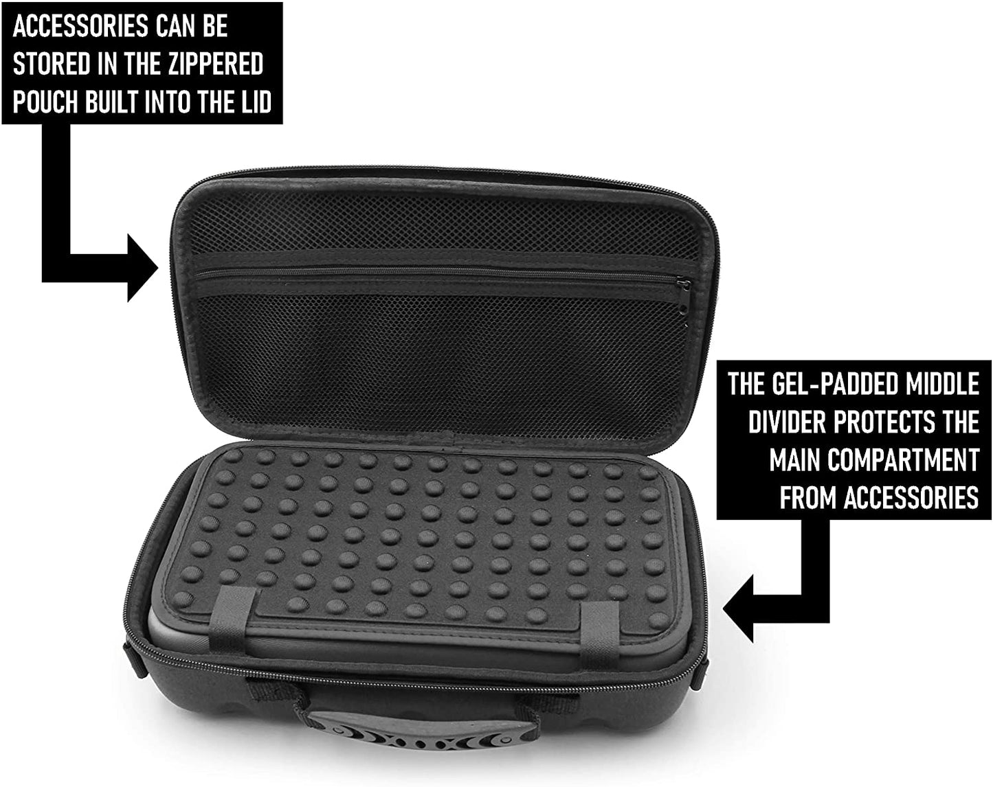 Two Wireless Microphone Case Compatible with Wireless Mic System Handheld Microphones Sennhesier, Shure and More with Shoulder Strap