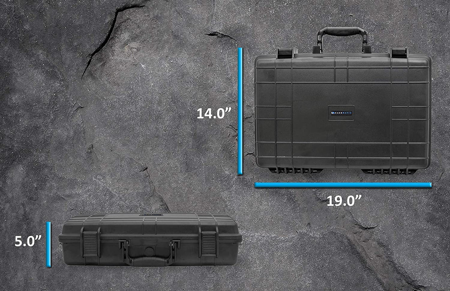 Waterproof 15.6 inch Laptop Hard Case - Crushproof Laptop Case Compatible with HP Pavillion 360, Envy x360, Stream 14, Chromebook 14 & More