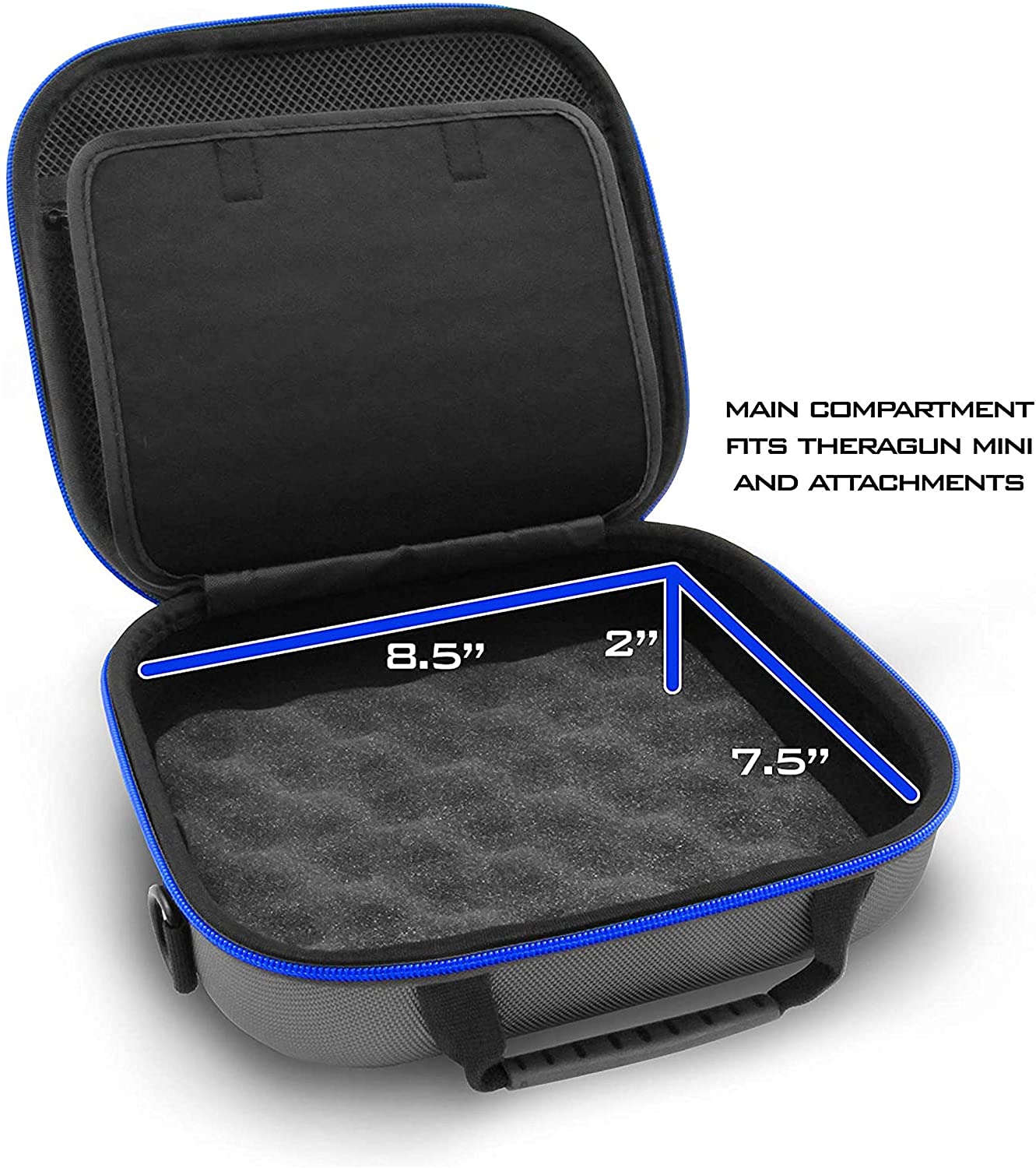 Airbrush Storage Case for Mini Air Compressor & Paint Kit - Hard Shell EVA Protection with Foam Lining & Shoulder Strap - Case Only