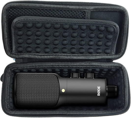 USB Condenser Microphone Case Compatible with NT USB NTUSB NT1 A Mics and Cables - Sleek Travel Case with Padded Foam Interior - Case Only