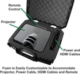 CASEMATIX Projector Case Compatible with Optoma HD146X, HD28HDR, HD142X HD243X, HD141X, HD143X, HD28DSE, HD27, HD26 and More with Customizable Foam