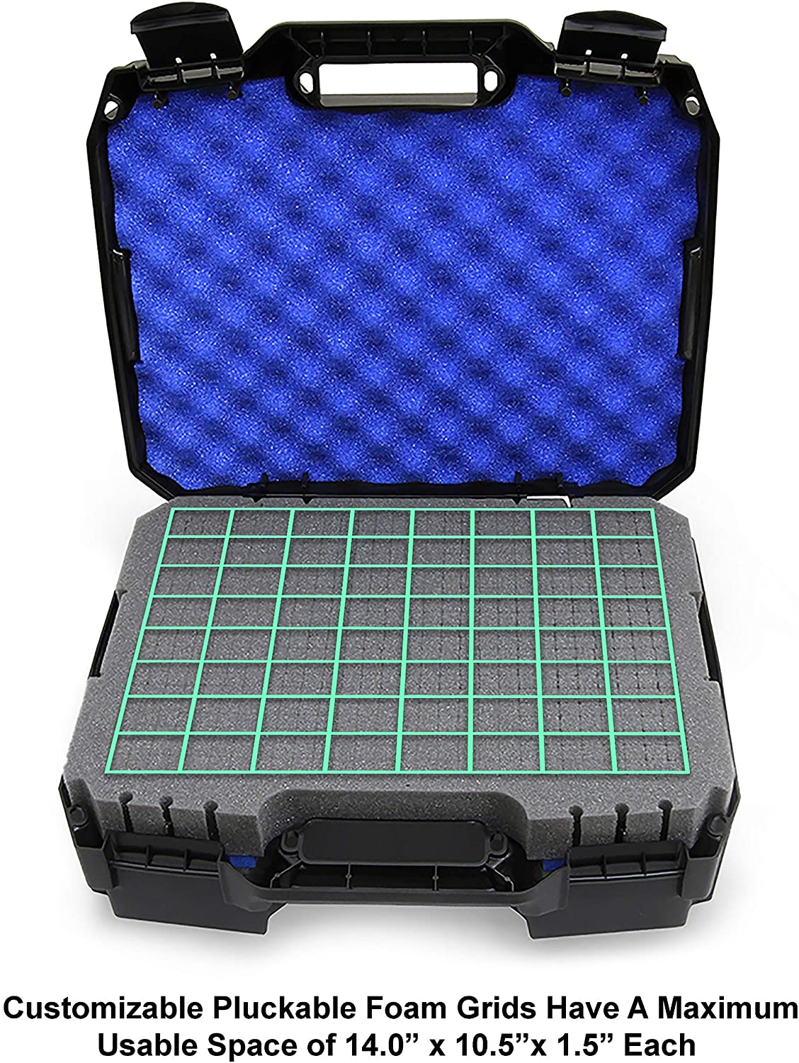 17" Mobile Podcast Station Case Compatible with Microphones, Recorders & Laptops and More - Dual Customizable Foams Protect Audio Recording Devices