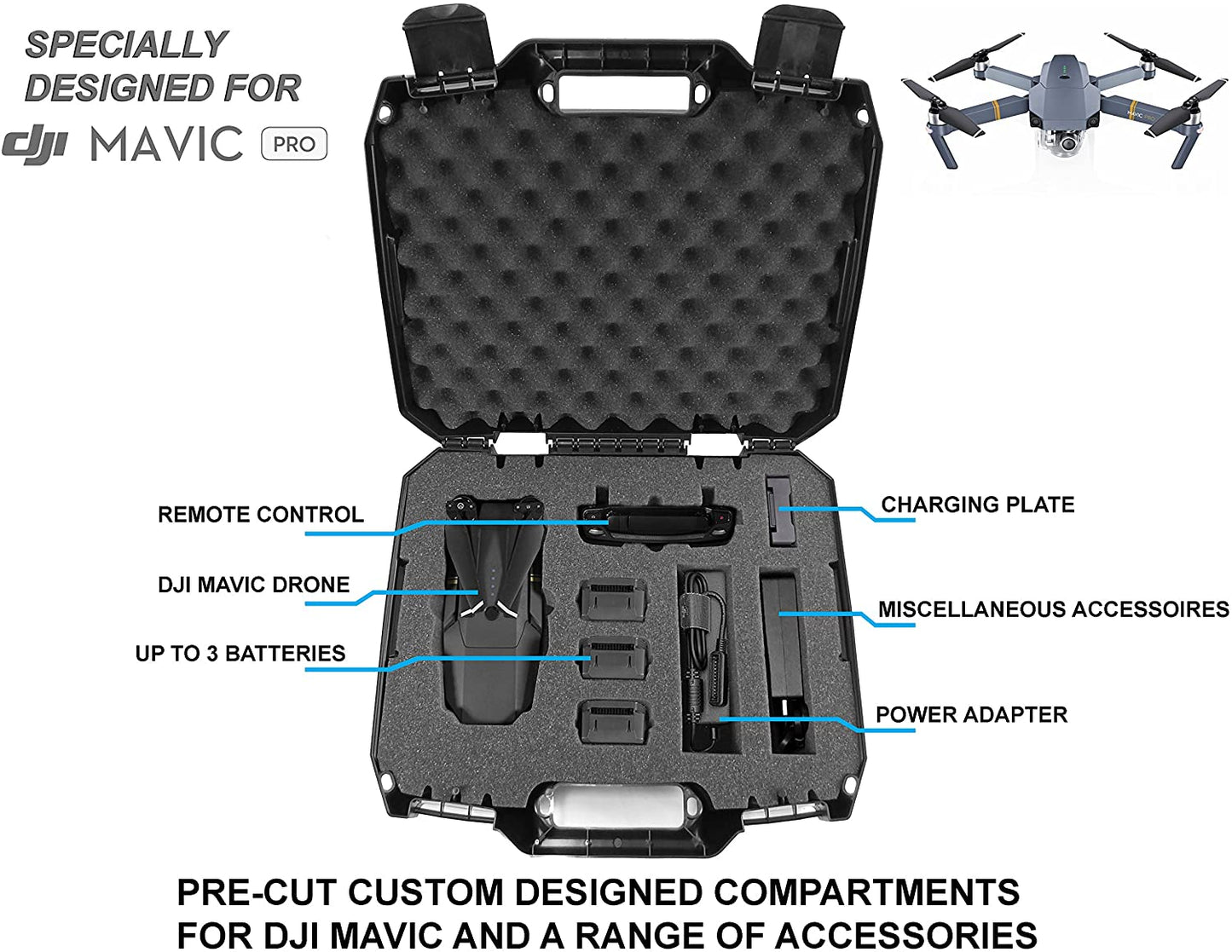 Travel Case Compatible with DJI Mavic 2 Pro Drone Quadcopter and Accessories