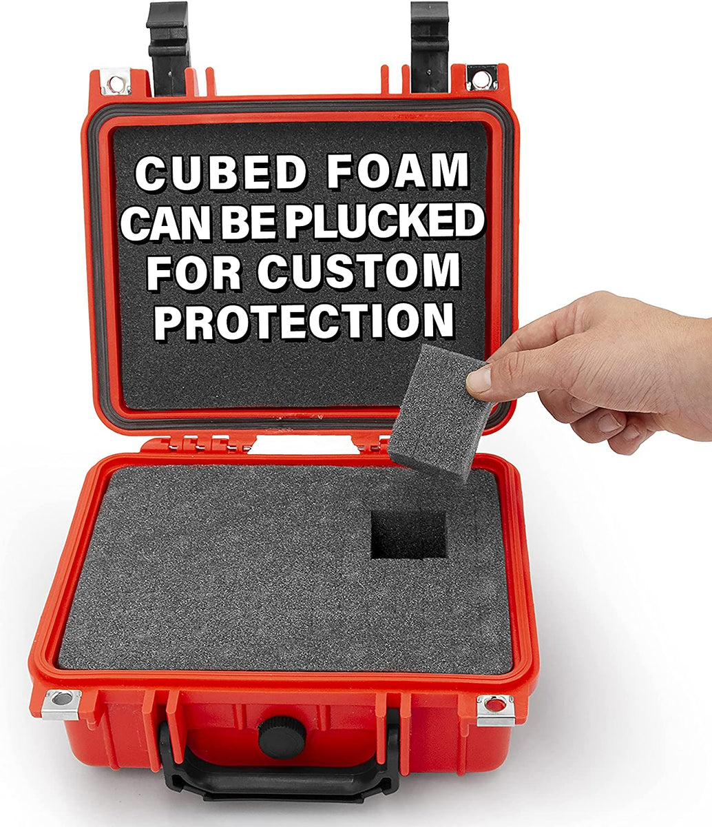 CASEMATIX Medicine Lock Box Case with Customizable Foam - Lockable