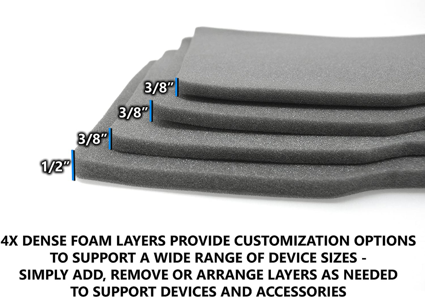 Waterproof Laptop Case Compatible with 15.6-17.3" ASUS ROG Gaming Laptops - Hard Shell Protection with 4-Layer Foam System & Folding Handle