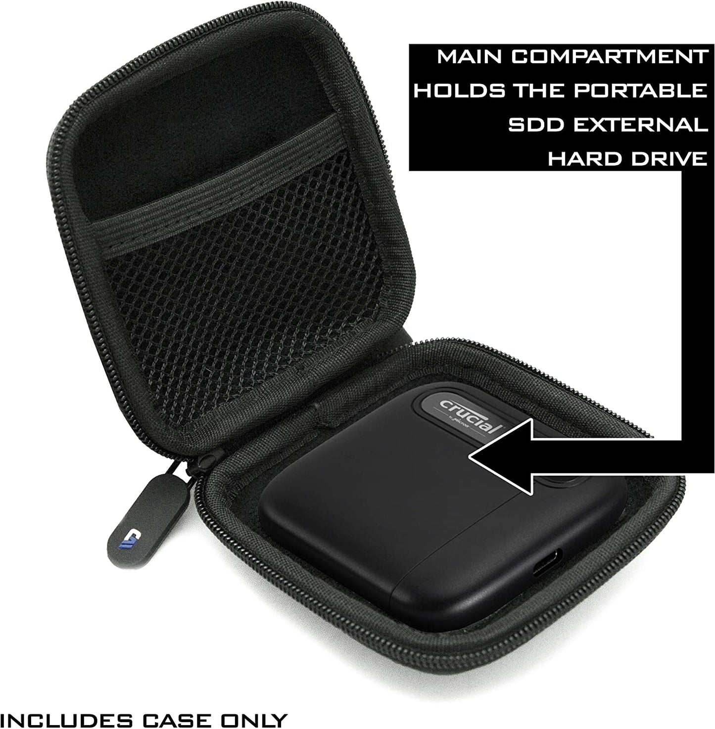 Case Compatible with Crucial X6 4TB Portable SSD and Other Crucial X6 Portable SSD with Small External Hard Drive Accessories - Case Only