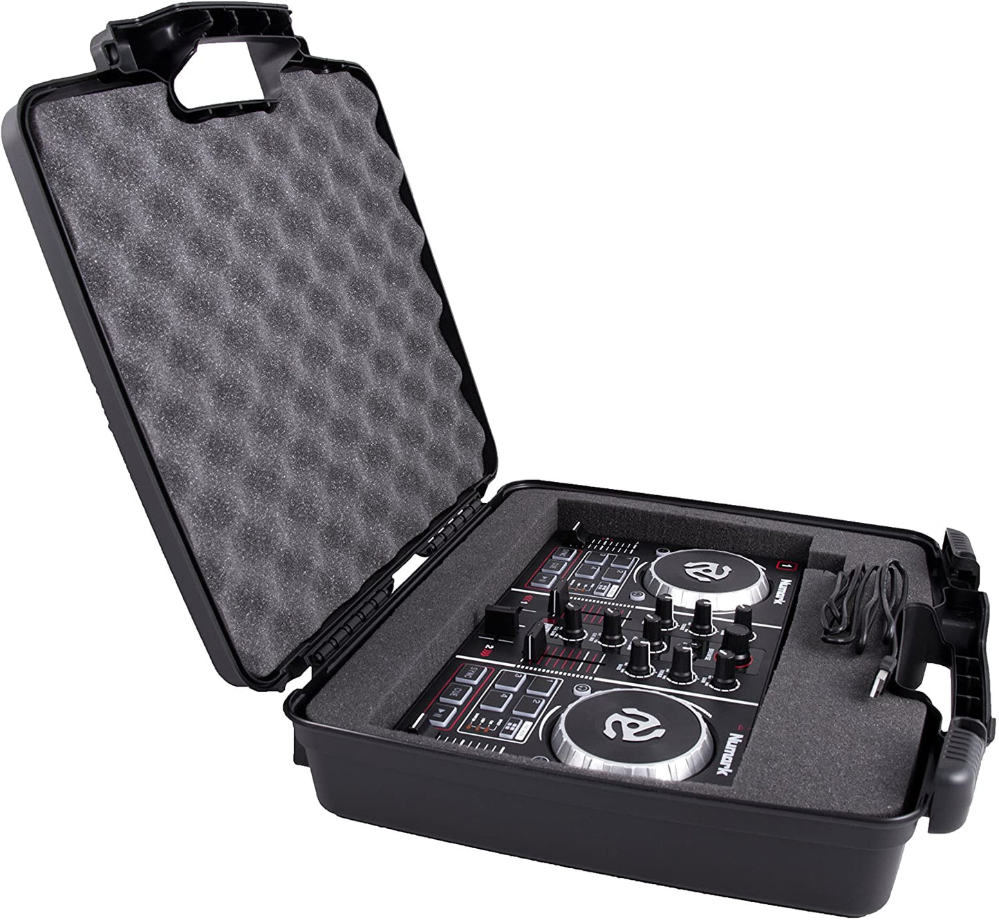 CASEMATIX Protective DJ Controller Carry Case Compatible with Numark Party Mix Starter Mixer in Padded Foam Interior with Hard Shell Exterior