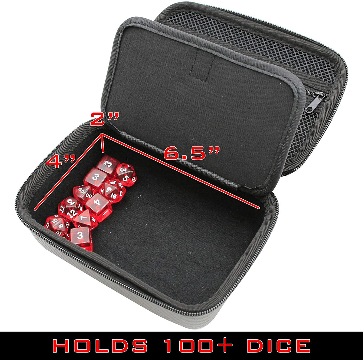 CASEMATIX Dice Box and Card Case for 9 Sets of RPG Dice, Spell Cards,  Counters and Other Accessories - Hard Shell Dice Holder with Embossed  Dragon