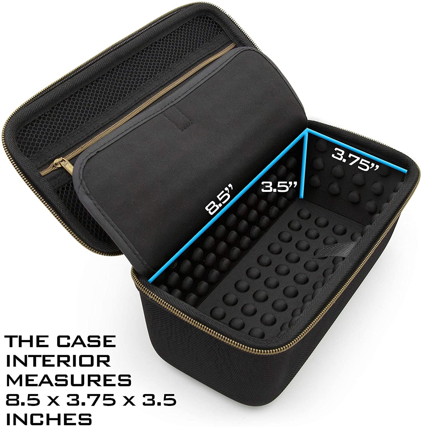 Travel Case Compatible with Rode PodMic Dynamic Microphone, Shure MV7 XLR and Other Cardioid Condenser Microphones & Accessories