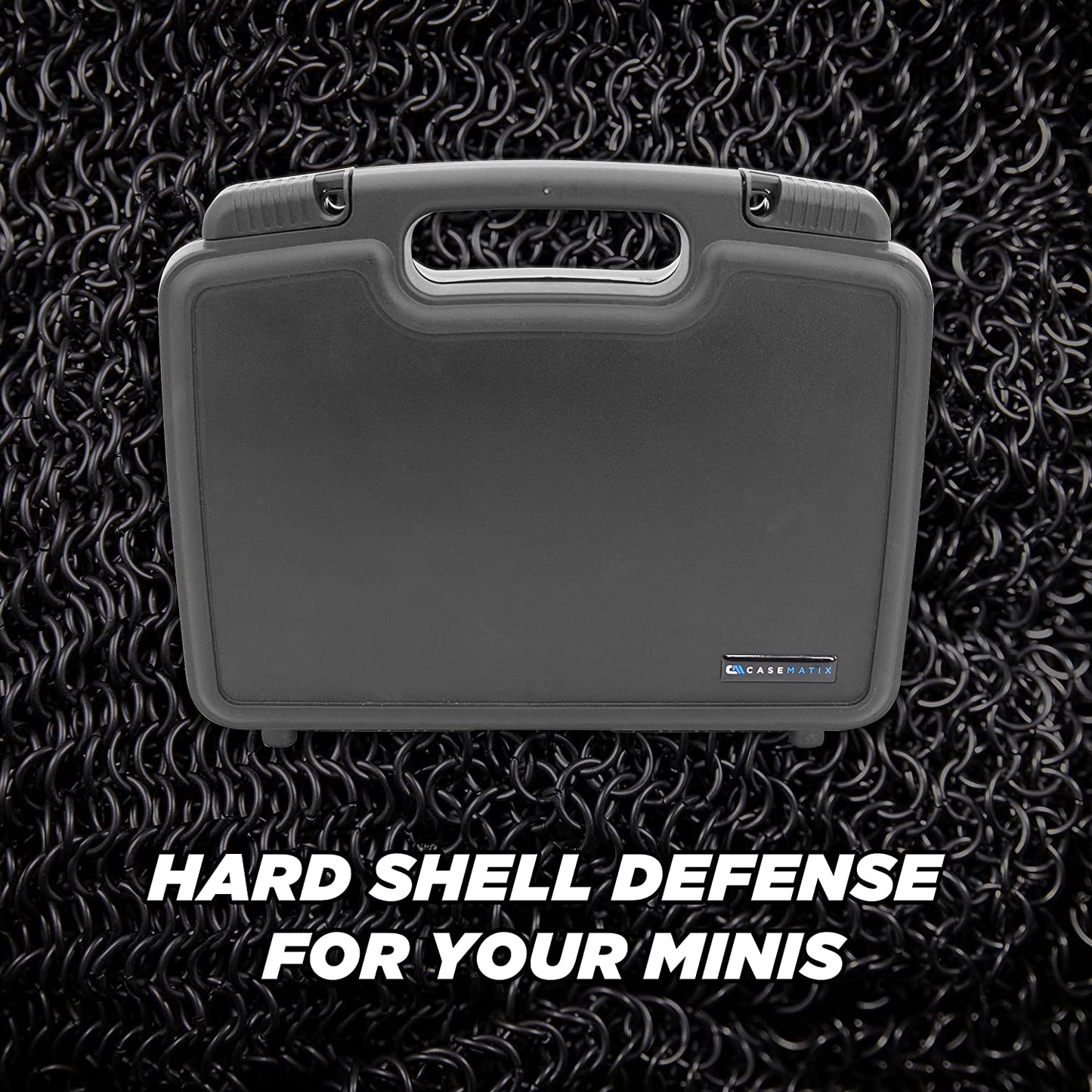Miniature Storage Hard Shell Case - 30 Slot Figurine Carrying Case with Customizable Foam for for Warhammer 40k, DND and More!