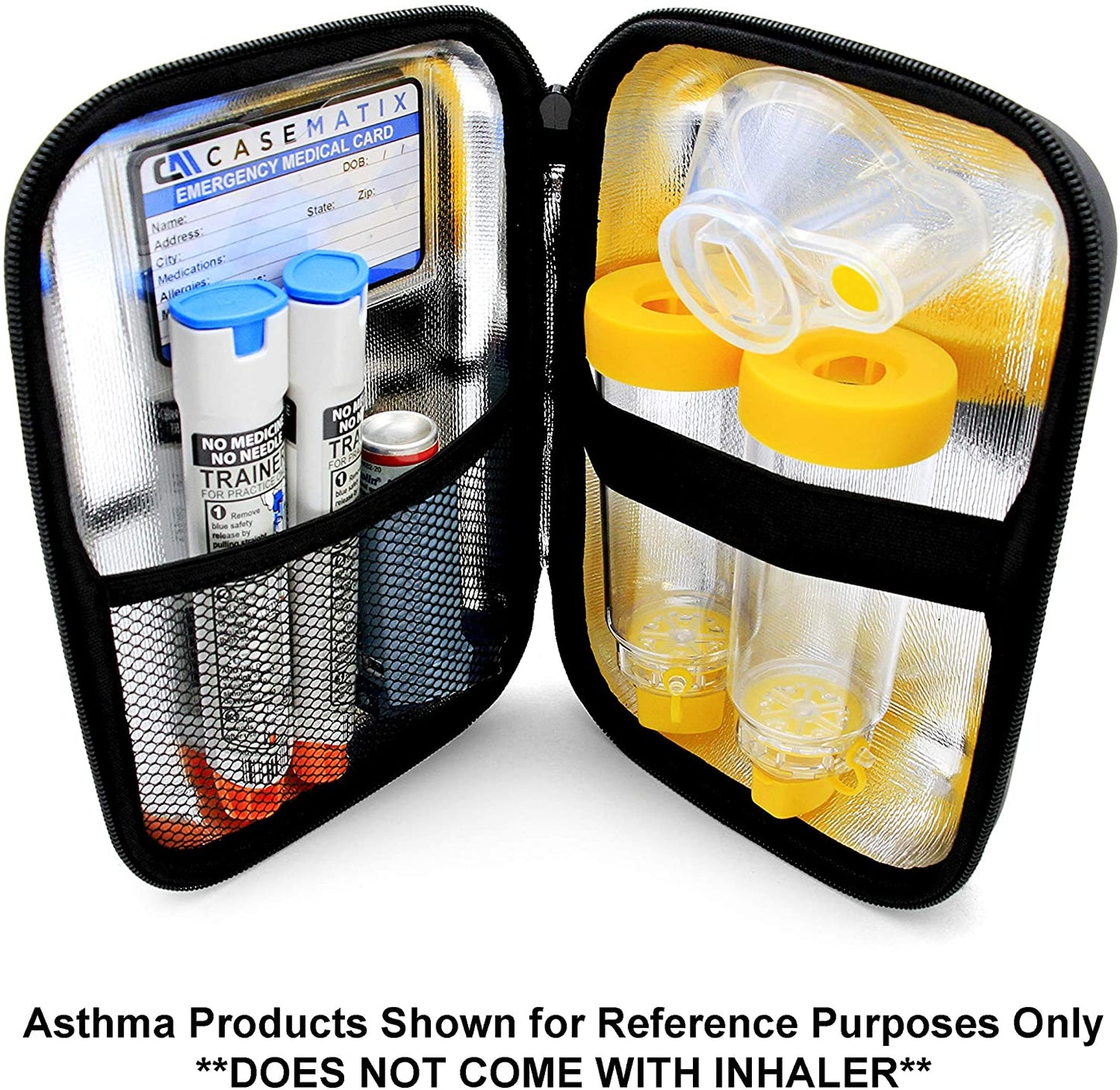 8" Insulated Asthma Inhaler Medicine Travel Bag Case for Adults and More, Fits Inhaler Spacer, Masks, and More Allergy Medicine, Case Only