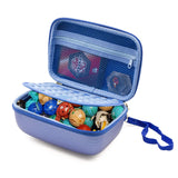 CASEMATIX Travel Case Compatible with Bakugan Figures, BakuCores and Trading Cards - Hard Shell Bakugan Case with Padded Divider and Wrist Strap