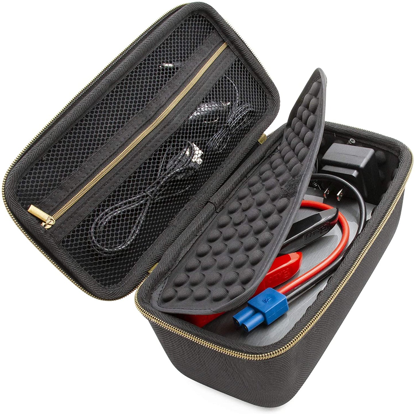Travel Case for Portable Battery Bank Compatible with Halo Bolt 58830 mWh Laptop Charger and Jumper Cables, Car Charger, Wall Charger & More