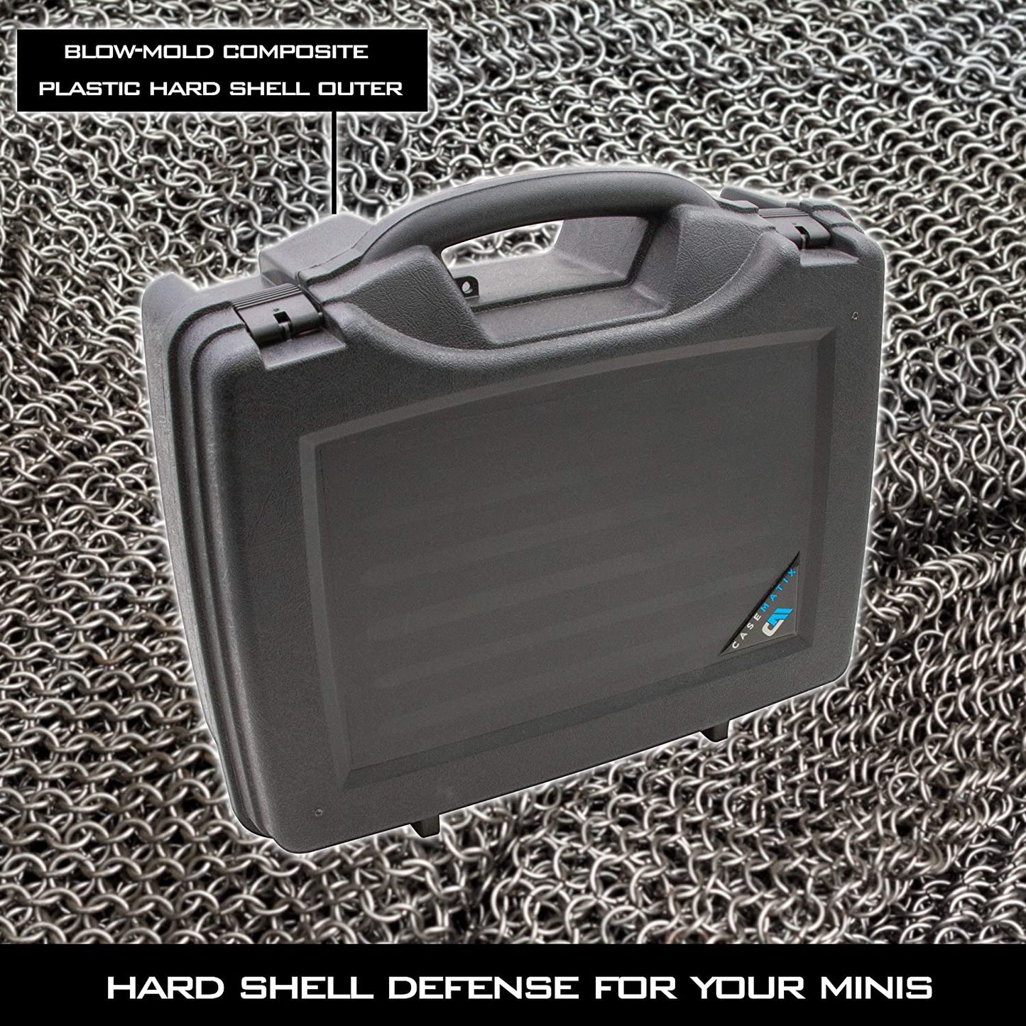 Miniature Storage Hard Shell Figure Case - 80 Slot Figurine Carrying Case with Customizable Foam Compatible with Warhammer 40k, DND & More!
