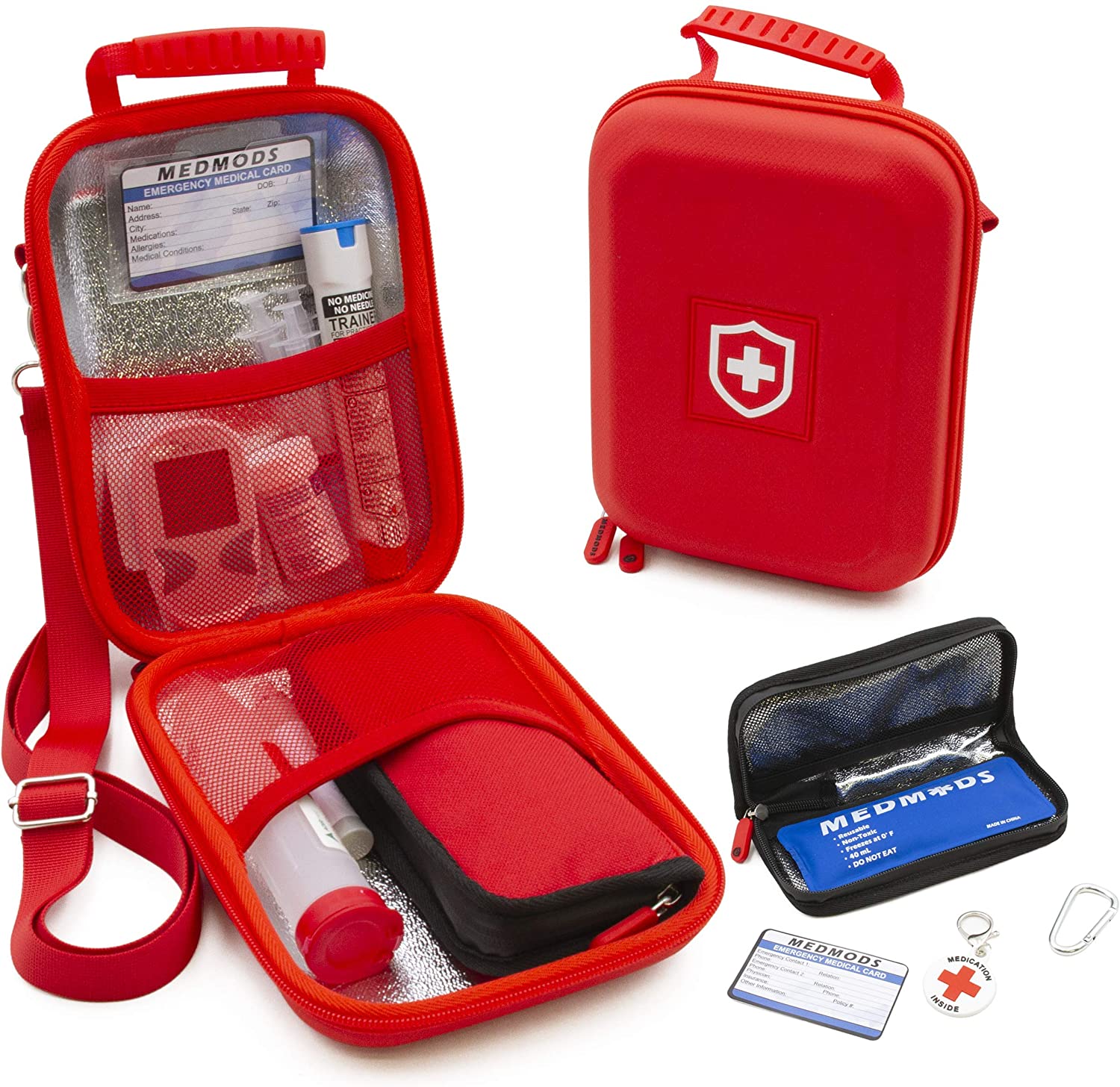 Hard Shell Insulin Cooler Travel Case and Insulated Diabetes Bag