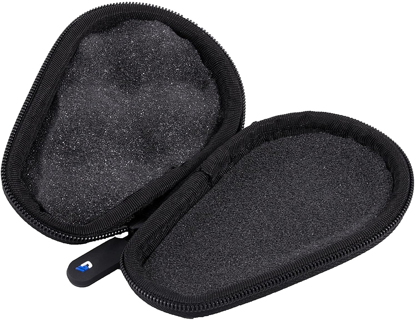 Watch Travel Case for up to 56MM Watches - Hard Shell Exterior, Cushion Foam Interior, Reinforced Zippers & Metal Carabiner - Watch Box Only