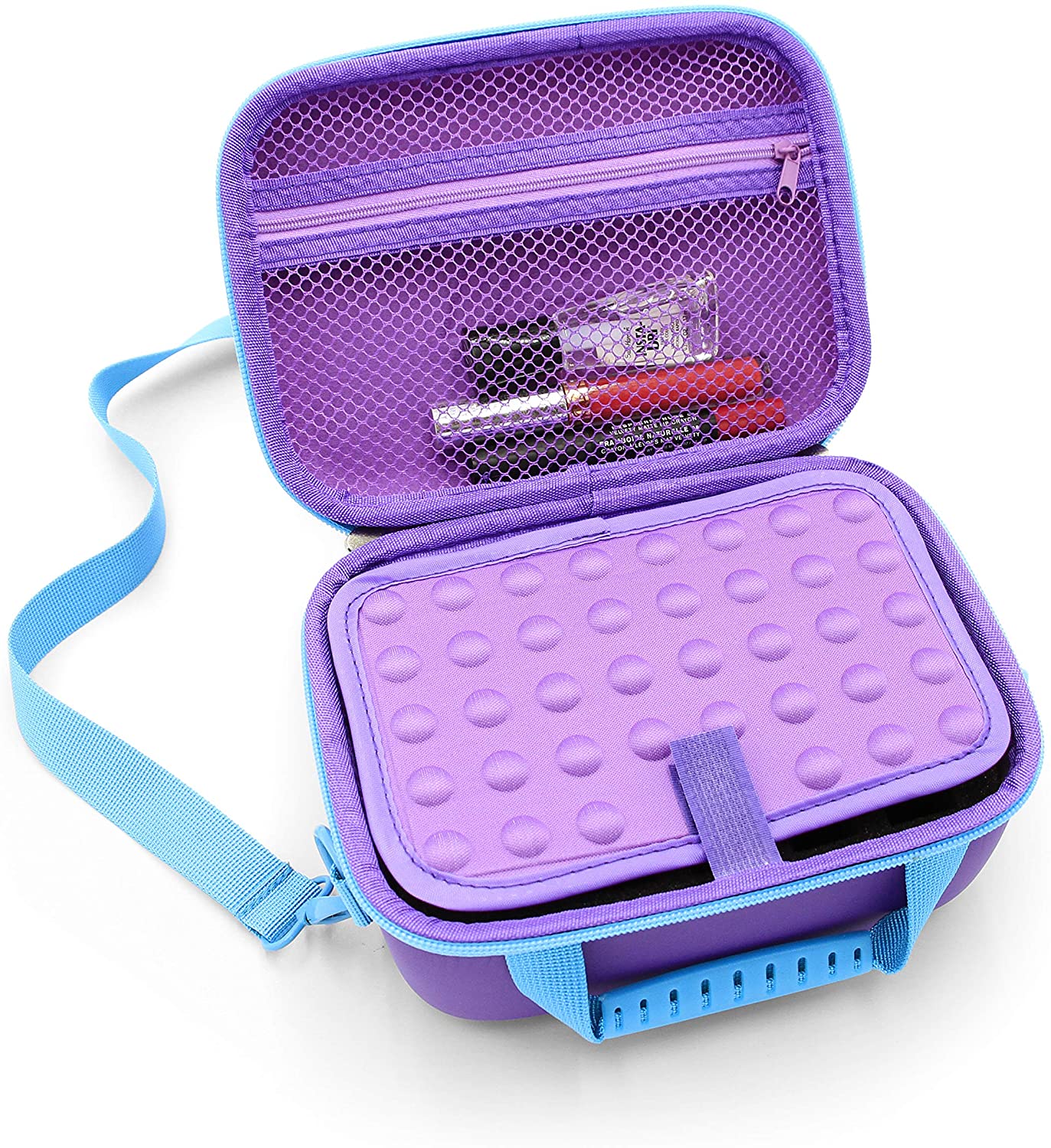 Nail Polish Organizer Case with 20 Nail Polish Holder Foam Slots - Includes Nail Polish Case with Padded Foam and Shoulder Carry Strap Only