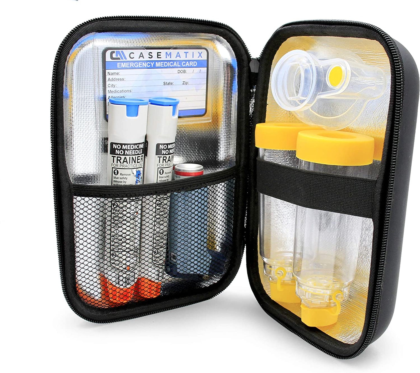 8" Insulated Asthma Inhaler Medicine Travel Bag Case for Adults and More, Fits Inhaler Spacer, Masks, and More Allergy Medicine, Case Only